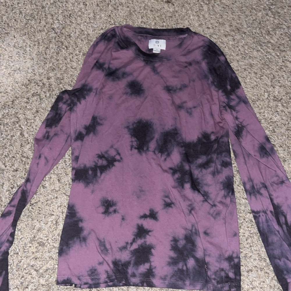 Purple and black tiedye long sleeve
